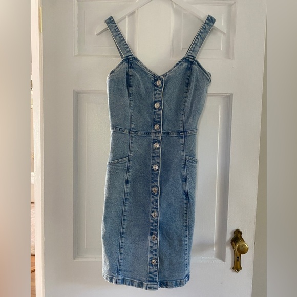 Mango Denim Button Dress - Picture 2 of 3